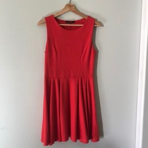 Red sleeveless dress